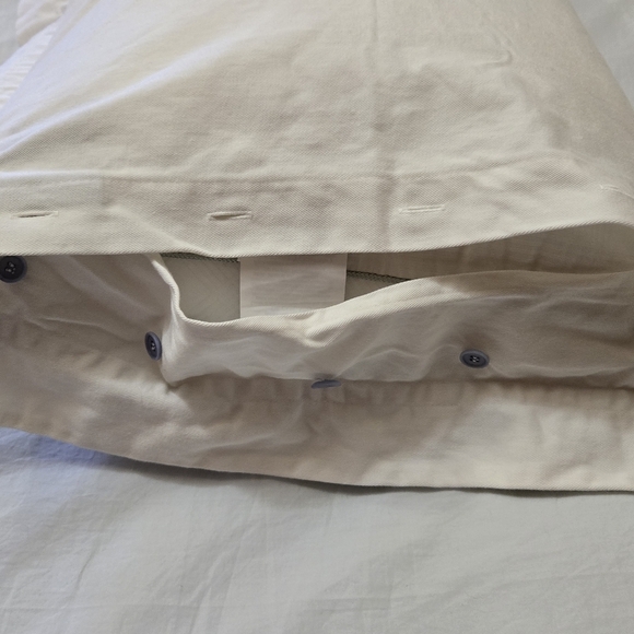RALPH LAUREN 100% COTTON WHITE & BLUE PILLOW SHAMS SET 2 BEDDING LINENS COASTAL - Picture 16 of 16
